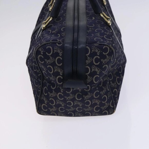 CELINE C Sulky Boston Shoulder Bag Canvas 2Set Brown Navy - Picture 4 of 16